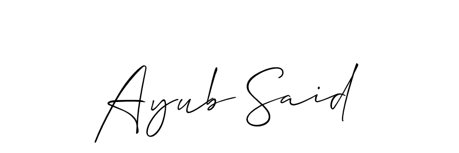 Once you've used our free online signature maker to create your best signature Allison_Script style, it's time to enjoy all of the benefits that Ayub Said name signing documents. Ayub Said signature style 2 images and pictures png