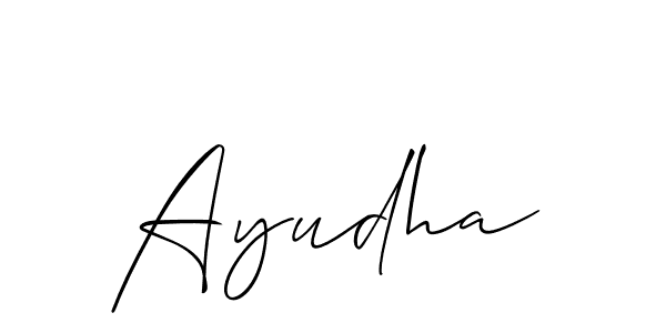 The best way (Allison_Script) to make a short signature is to pick only two or three words in your name. The name Ayudha include a total of six letters. For converting this name. Ayudha signature style 2 images and pictures png