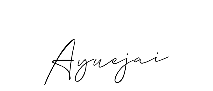 Similarly Allison_Script is the best handwritten signature design. Signature creator online .You can use it as an online autograph creator for name Ayuejai. Ayuejai signature style 2 images and pictures png