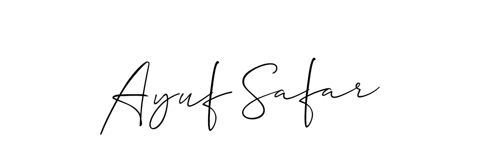 You can use this online signature creator to create a handwritten signature for the name Ayuf Safar. This is the best online autograph maker. Ayuf Safar signature style 2 images and pictures png