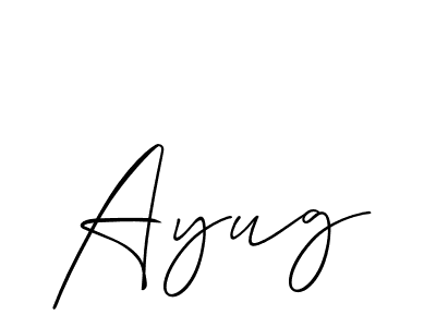 Similarly Allison_Script is the best handwritten signature design. Signature creator online .You can use it as an online autograph creator for name Ayug. Ayug signature style 2 images and pictures png