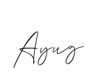 Also You can easily find your signature by using the search form. We will create Ayug name handwritten signature images for you free of cost using Allison_Script sign style. Ayug signature style 2 images and pictures png