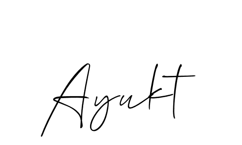 Also we have Ayukt name is the best signature style. Create professional handwritten signature collection using Allison_Script autograph style. Ayukt signature style 2 images and pictures png