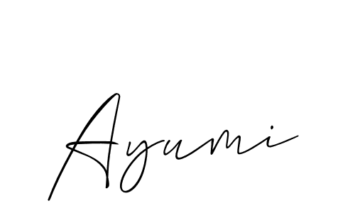 The best way (Allison_Script) to make a short signature is to pick only two or three words in your name. The name Ayumi include a total of six letters. For converting this name. Ayumi signature style 2 images and pictures png