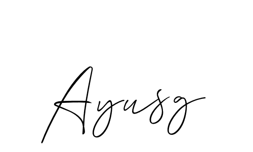 Make a beautiful signature design for name Ayusg. Use this online signature maker to create a handwritten signature for free. Ayusg signature style 2 images and pictures png