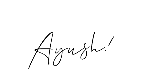 if you are searching for the best signature style for your name Ayush!. so please give up your signature search. here we have designed multiple signature styles  using Allison_Script. Ayush! signature style 2 images and pictures png