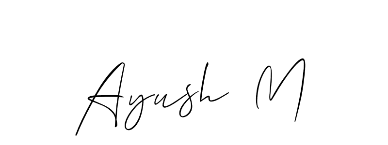 Also we have Ayush  M name is the best signature style. Create professional handwritten signature collection using Allison_Script autograph style. Ayush  M signature style 2 images and pictures png