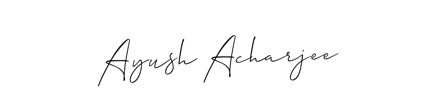 Also You can easily find your signature by using the search form. We will create Ayush Acharjee name handwritten signature images for you free of cost using Allison_Script sign style. Ayush Acharjee signature style 2 images and pictures png