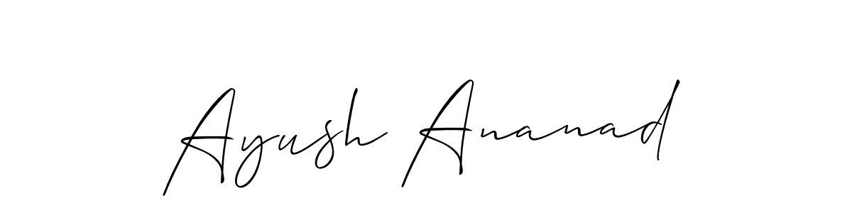 Allison_Script is a professional signature style that is perfect for those who want to add a touch of class to their signature. It is also a great choice for those who want to make their signature more unique. Get Ayush Ananad name to fancy signature for free. Ayush Ananad signature style 2 images and pictures png