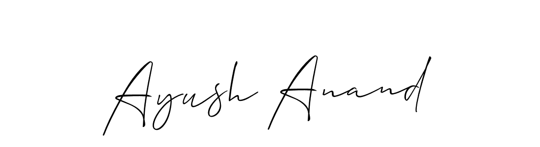 Create a beautiful signature design for name Ayush Anand. With this signature (Allison_Script) fonts, you can make a handwritten signature for free. Ayush Anand signature style 2 images and pictures png