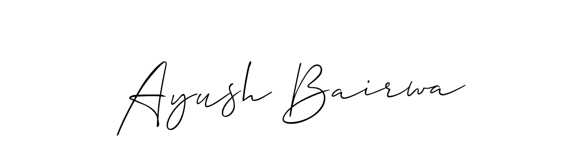 Create a beautiful signature design for name Ayush Bairwa. With this signature (Allison_Script) fonts, you can make a handwritten signature for free. Ayush Bairwa signature style 2 images and pictures png