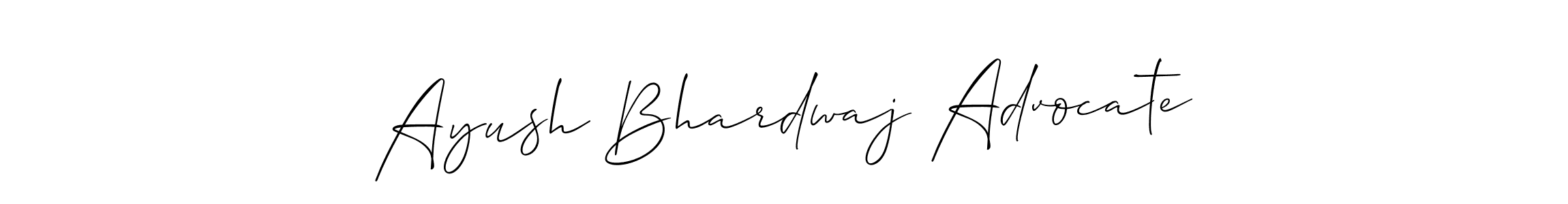Create a beautiful signature design for name Ayush Bhardwaj Advocate. With this signature (Allison_Script) fonts, you can make a handwritten signature for free. Ayush Bhardwaj Advocate signature style 2 images and pictures png