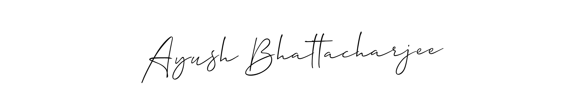 How to Draw Ayush Bhattacharjee signature style? Allison_Script is a latest design signature styles for name Ayush Bhattacharjee. Ayush Bhattacharjee signature style 2 images and pictures png