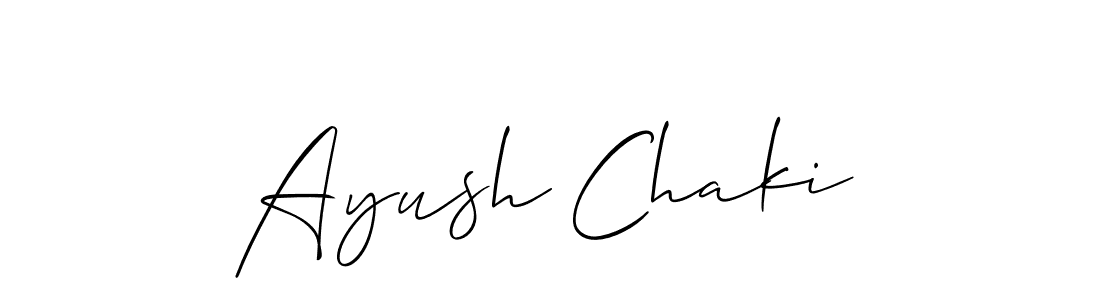 Ayush Chaki stylish signature style. Best Handwritten Sign (Allison_Script) for my name. Handwritten Signature Collection Ideas for my name Ayush Chaki. Ayush Chaki signature style 2 images and pictures png