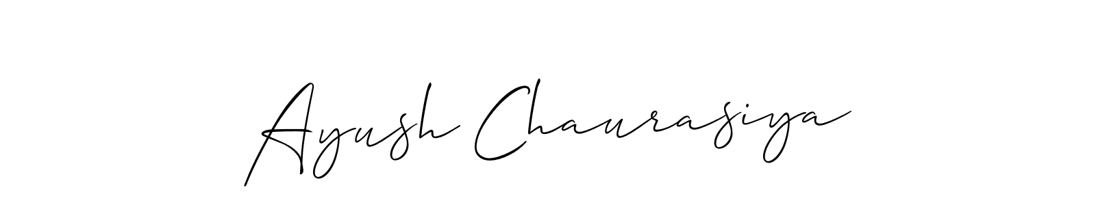 Ayush Chaurasiya stylish signature style. Best Handwritten Sign (Allison_Script) for my name. Handwritten Signature Collection Ideas for my name Ayush Chaurasiya. Ayush Chaurasiya signature style 2 images and pictures png