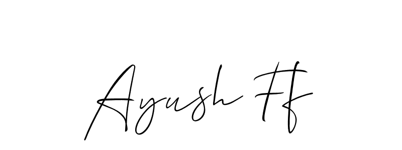 You should practise on your own different ways (Allison_Script) to write your name (Ayush Ff) in signature. don't let someone else do it for you. Ayush Ff signature style 2 images and pictures png