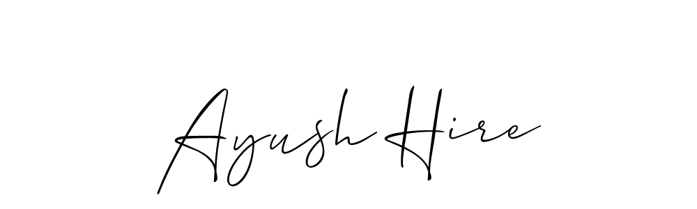 Similarly Allison_Script is the best handwritten signature design. Signature creator online .You can use it as an online autograph creator for name Ayush Hire. Ayush Hire signature style 2 images and pictures png
