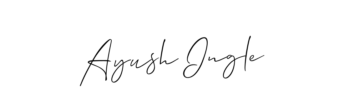 Also You can easily find your signature by using the search form. We will create Ayush Ingle name handwritten signature images for you free of cost using Allison_Script sign style. Ayush Ingle signature style 2 images and pictures png