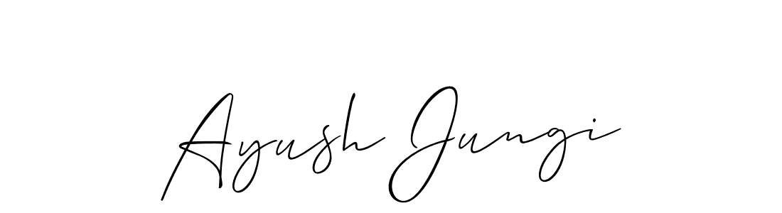 Best and Professional Signature Style for Ayush Jungi. Allison_Script Best Signature Style Collection. Ayush Jungi signature style 2 images and pictures png