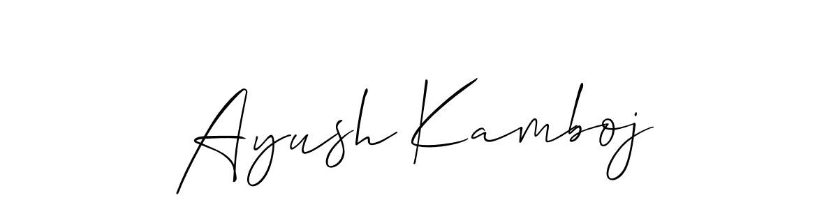 This is the best signature style for the Ayush Kamboj name. Also you like these signature font (Allison_Script). Mix name signature. Ayush Kamboj signature style 2 images and pictures png