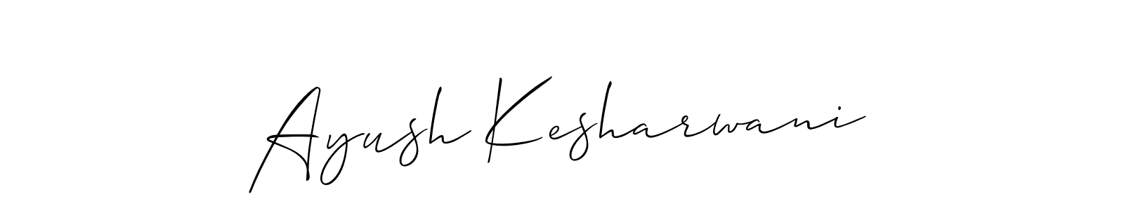 if you are searching for the best signature style for your name Ayush Kesharwani. so please give up your signature search. here we have designed multiple signature styles  using Allison_Script. Ayush Kesharwani signature style 2 images and pictures png