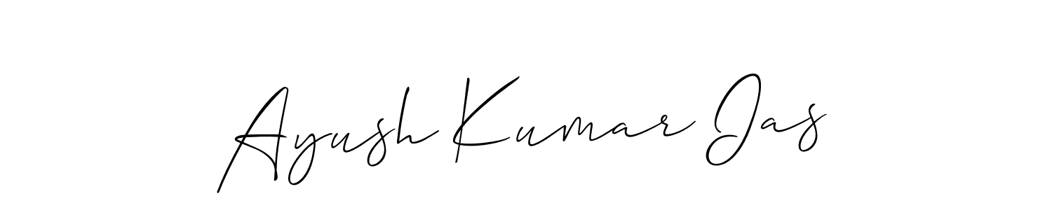 Also we have Ayush Kumar Ias name is the best signature style. Create professional handwritten signature collection using Allison_Script autograph style. Ayush Kumar Ias signature style 2 images and pictures png