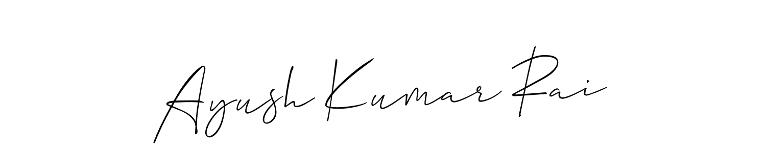 This is the best signature style for the Ayush Kumar Rai name. Also you like these signature font (Allison_Script). Mix name signature. Ayush Kumar Rai signature style 2 images and pictures png