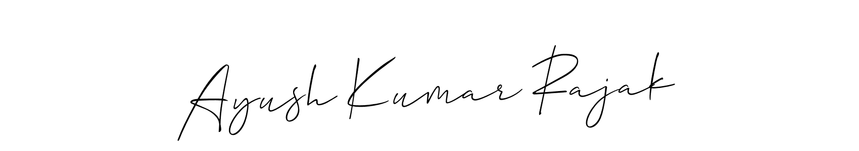 Use a signature maker to create a handwritten signature online. With this signature software, you can design (Allison_Script) your own signature for name Ayush Kumar Rajak. Ayush Kumar Rajak signature style 2 images and pictures png