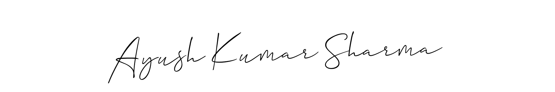 This is the best signature style for the Ayush Kumar Sharma name. Also you like these signature font (Allison_Script). Mix name signature. Ayush Kumar Sharma signature style 2 images and pictures png