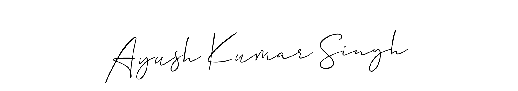 Design your own signature with our free online signature maker. With this signature software, you can create a handwritten (Allison_Script) signature for name Ayush Kumar Singh. Ayush Kumar Singh signature style 2 images and pictures png