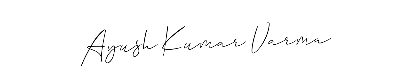 How to make Ayush Kumar Varma signature? Allison_Script is a professional autograph style. Create handwritten signature for Ayush Kumar Varma name. Ayush Kumar Varma signature style 2 images and pictures png
