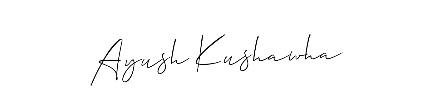 It looks lik you need a new signature style for name Ayush Kushawha. Design unique handwritten (Allison_Script) signature with our free signature maker in just a few clicks. Ayush Kushawha signature style 2 images and pictures png