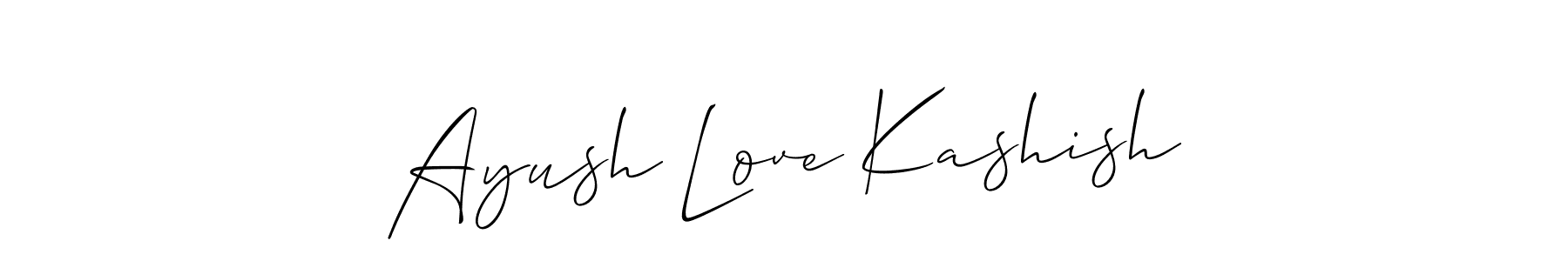 This is the best signature style for the Ayush Love Kashish name. Also you like these signature font (Allison_Script). Mix name signature. Ayush Love Kashish signature style 2 images and pictures png