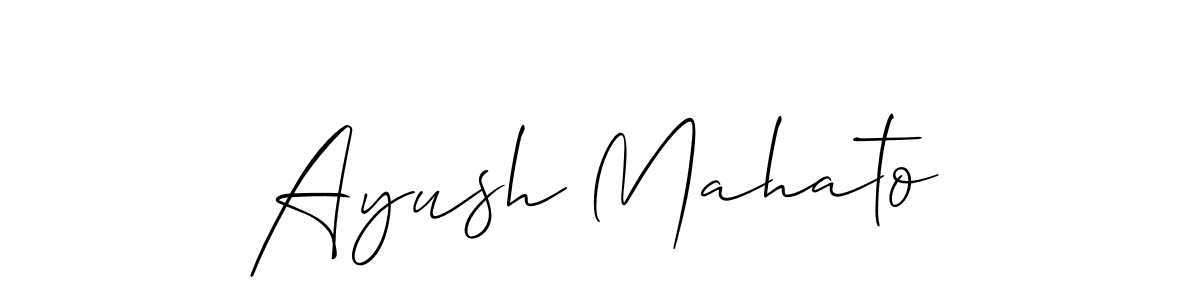 Also we have Ayush Mahato name is the best signature style. Create professional handwritten signature collection using Allison_Script autograph style. Ayush Mahato signature style 2 images and pictures png