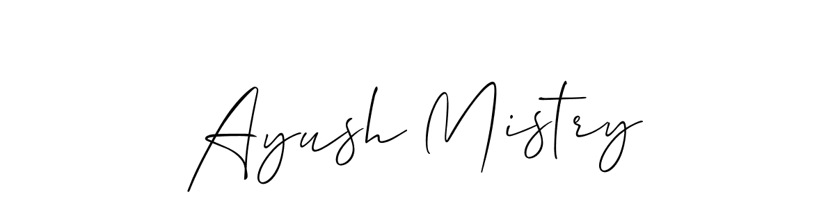 Make a short Ayush Mistry signature style. Manage your documents anywhere anytime using Allison_Script. Create and add eSignatures, submit forms, share and send files easily. Ayush Mistry signature style 2 images and pictures png