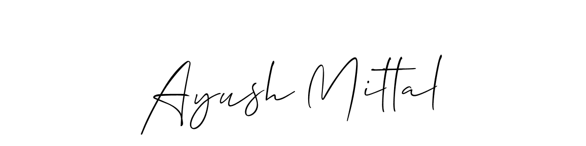 Design your own signature with our free online signature maker. With this signature software, you can create a handwritten (Allison_Script) signature for name Ayush Mittal. Ayush Mittal signature style 2 images and pictures png