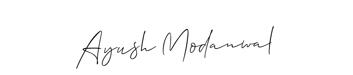 Make a short Ayush Modanwal signature style. Manage your documents anywhere anytime using Allison_Script. Create and add eSignatures, submit forms, share and send files easily. Ayush Modanwal signature style 2 images and pictures png