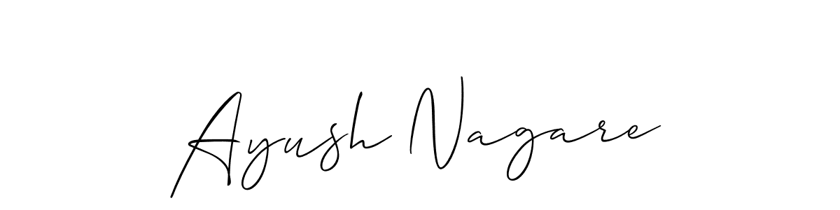 Make a short Ayush Nagare signature style. Manage your documents anywhere anytime using Allison_Script. Create and add eSignatures, submit forms, share and send files easily. Ayush Nagare signature style 2 images and pictures png