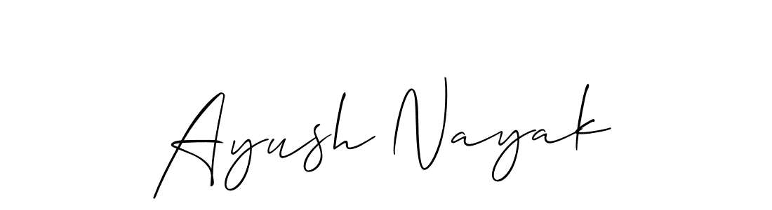 Use a signature maker to create a handwritten signature online. With this signature software, you can design (Allison_Script) your own signature for name Ayush Nayak. Ayush Nayak signature style 2 images and pictures png