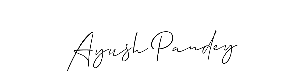 Also we have Ayush Pandey name is the best signature style. Create professional handwritten signature collection using Allison_Script autograph style. Ayush Pandey signature style 2 images and pictures png