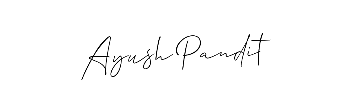Also You can easily find your signature by using the search form. We will create Ayush Pandit name handwritten signature images for you free of cost using Allison_Script sign style. Ayush Pandit signature style 2 images and pictures png