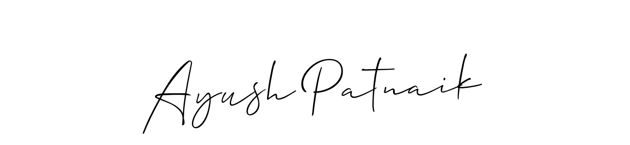 Ayush Patnaik stylish signature style. Best Handwritten Sign (Allison_Script) for my name. Handwritten Signature Collection Ideas for my name Ayush Patnaik. Ayush Patnaik signature style 2 images and pictures png