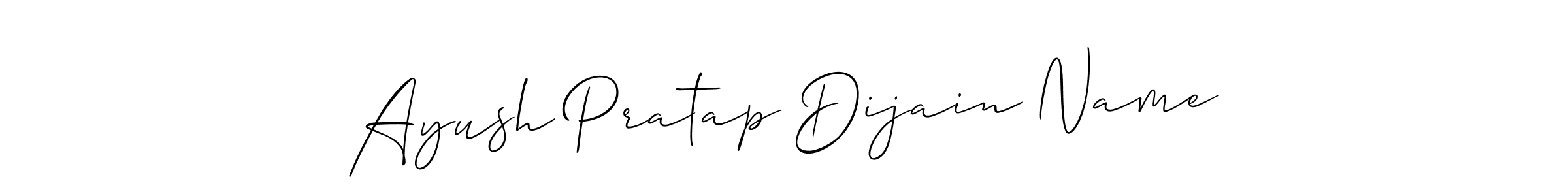 Create a beautiful signature design for name Ayush Pratap Dijain Name. With this signature (Allison_Script) fonts, you can make a handwritten signature for free. Ayush Pratap Dijain Name signature style 2 images and pictures png