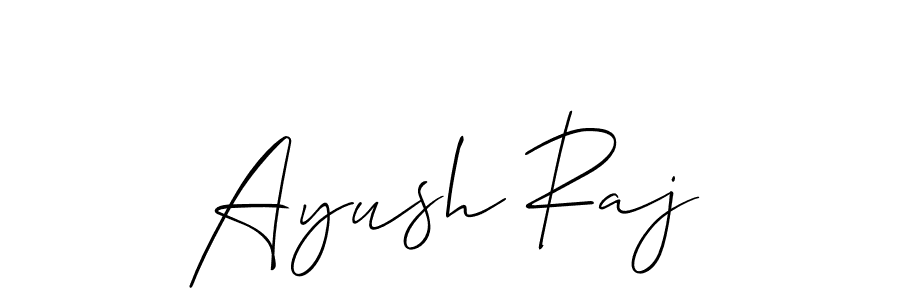 Create a beautiful signature design for name Ayush Raj. With this signature (Allison_Script) fonts, you can make a handwritten signature for free. Ayush Raj signature style 2 images and pictures png