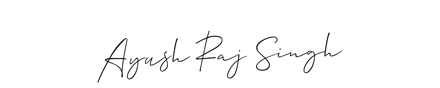 Use a signature maker to create a handwritten signature online. With this signature software, you can design (Allison_Script) your own signature for name Ayush Raj Singh. Ayush Raj Singh signature style 2 images and pictures png