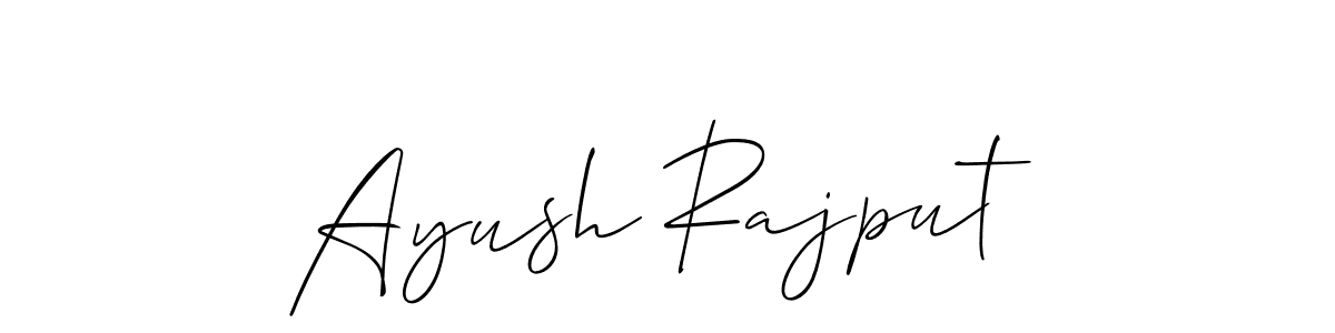 The best way (Allison_Script) to make a short signature is to pick only two or three words in your name. The name Ayush Rajput include a total of six letters. For converting this name. Ayush Rajput signature style 2 images and pictures png