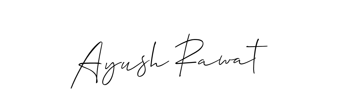 Use a signature maker to create a handwritten signature online. With this signature software, you can design (Allison_Script) your own signature for name Ayush Rawat. Ayush Rawat signature style 2 images and pictures png