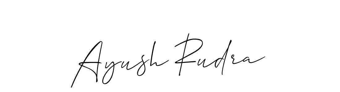 Ayush Rudra stylish signature style. Best Handwritten Sign (Allison_Script) for my name. Handwritten Signature Collection Ideas for my name Ayush Rudra. Ayush Rudra signature style 2 images and pictures png