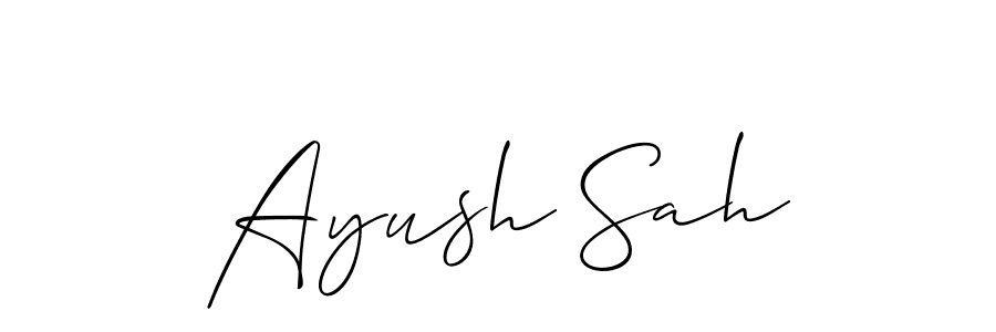 Make a beautiful signature design for name Ayush Sah. With this signature (Allison_Script) style, you can create a handwritten signature for free. Ayush Sah signature style 2 images and pictures png