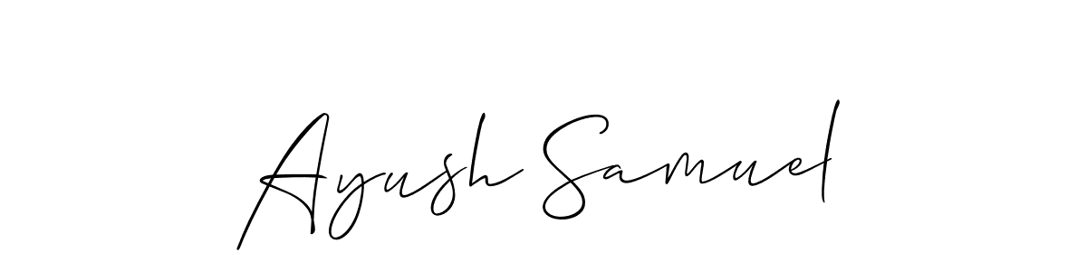 Make a short Ayush Samuel signature style. Manage your documents anywhere anytime using Allison_Script. Create and add eSignatures, submit forms, share and send files easily. Ayush Samuel signature style 2 images and pictures png